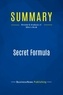 Publishing Businessnews - Summary: Secret Formula - Review and Analysis of Allen's Book.