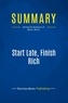 Publishing Businessnews - Summary: Start Late, Finish Rich - Review and Analysis of Bach's Book.