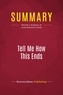 Publishing Businessnews - Summary: Tell Me How This Ends - Review and Analysis of Linda Robinson's Book.