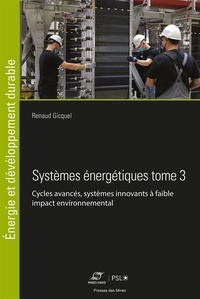 Renaud Gicquel - Systèmes énergétiques - Tome 3, Cycles avancés, systèmes innovants à faible impact environnemental.