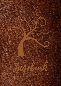 Tagebuch für Männer und Frauen - A5 liniert - 100 Seiten 90g/m² - Soft Cover Motiv Baum braun - FSC Papier
