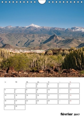 Tenerife la magie de l'éternel printemps. Calendrier mural A4 vertical 2017