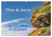 Têtes de pierre sur les côtes de Bretagne (Calendrier mural 2026 DIN A2 vertical), CALVENDO calendrier mensuel