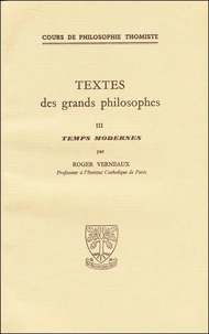 TEXTES DES GRANDS PHILOSOPHES.