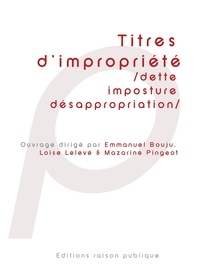 Emmanuel Bouju - Titres d'impropriété - (dette, imposture, désappropriation).