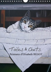 Elisabeth Begot - Toiles & chats - Calendrier perpétuel A4 horizontal.