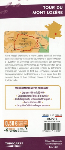 Tour du mont Lozère. 1/50 000
