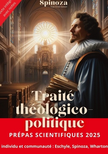  Spinoza - Individu et communauté (Spinoza - Warthon - Eschyl  : Traité théologico-politique - Un traité où Spinoza défend avec audace la liberté de philosopher face aux autorités théologiques et politiques, jetant les bases de la laïcité moderne.