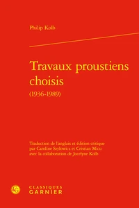 Travaux proustiens choisis (1936-1989)