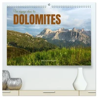 Un voyage dans les Dolomites (Calendrier mural haut de gamme 2027 DIN A2 vertical), CALVENDO calendrier mensuel