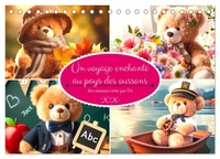 Un voyage enchanté au pays des oursons -Des oursons créés par l'IA (Calendrier de bureau 2026 DIN A5 vertical), CALVENDO calendrier mensuel