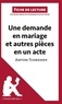 Dominique Coutant-Defer - Une demande en mariage et autres pièces en un acte de Anton Tchekhov - Fiche de lecture.