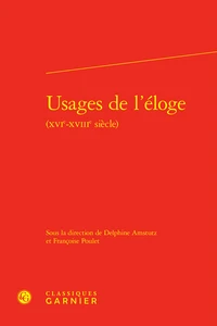 Usages de l'éloge