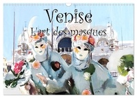 Sudpastel Sudpastel - CALVENDO Art  : Venise l'art des masques (Calendrier mural 2024 DIN A3 vertical), CALVENDO calendrier mensuel - Série de 12 tableaux de masques du carnaval de Venise.