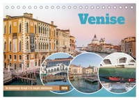 Venise - Un hommage imagé à la magie vénitienne (Calendrier de bureau 2026 DIN A5 vertical), CALVENDO calendrier mensuel