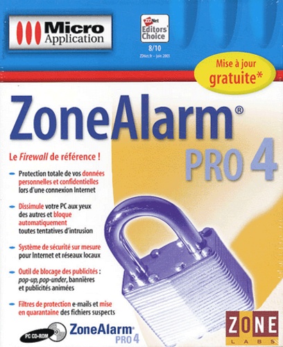  Editions Micro Application - ZoneAlarm Pro 4 - CD-ROM.