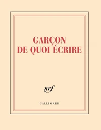 CARNET CARRE LIGNE "GARÇON DE QUOI ECRIRE"