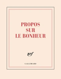 CARNET CARRE LIGNE "PROPOS SUR LE BONHEUR"