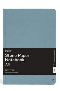 Carnet rigide A5 bleu acier ligné