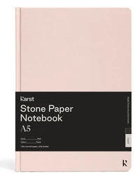 Carnet rigide A5 rose poudré ligné