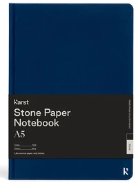 Carnet rigide A5 bleu navy uni