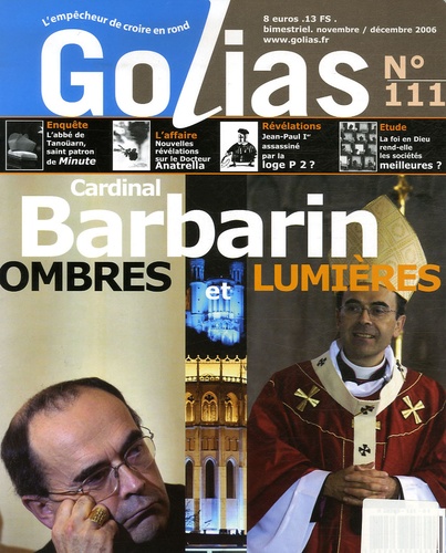 Christian Terras - Golias Magazine N° 111, Novembre-Déc : Cardinal Barbarin entre ombres et lumières.