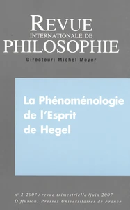 La Phénoménologie de l'Esprit de Hegel