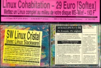 LINUX COHABITATION COFFRET 2 CD-ROM : LINUX POUR TOUS SLACKWARE 3.6 ET LINUX CYBER-ENCYCLOPEDIE, 2 CD-ROM