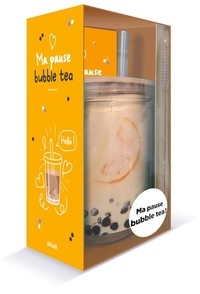  Solar - Ma pause bubble tea - Coffret avec 1 grand mug en verre, 1 couvercle en bambou, 1 paille XXL, 1 goupillon et 1 livre de recettes.