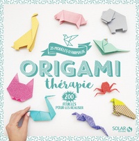 Solar - Origami thérapie - 25 modèles d'animaux, 200 feuilles pour les réaliser.