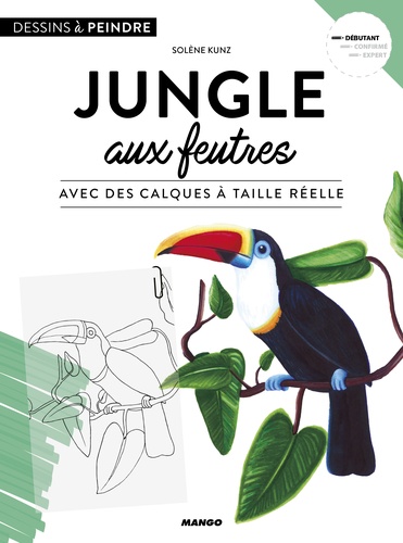 Jungle aux feutres. Avec des calques à taille réelle