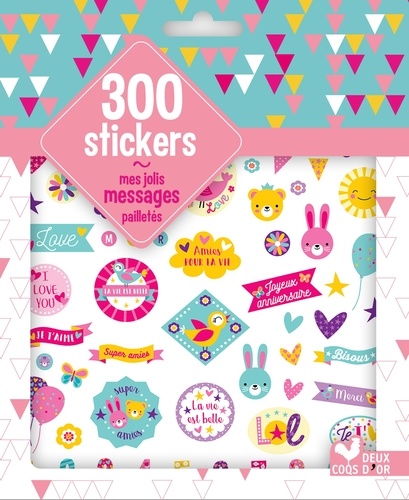  Solenne et  Thomas - 300 stickers mes jolis messages pailletés.