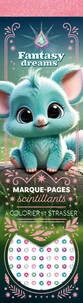 Marque-pages scintillants à colorier et strasser
