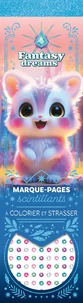 Marque-pages scintillants à colorier et strasser