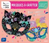  Solenne et  Thomas - Masques à gratter pour toutes les fêtes - Avec 7 masques, 1 stylet et de l'élastique.