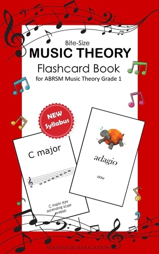  Solfeggio Education - Bite-Size Music Theory Flashcard Book for ABRSM Music Theory Grade 1.