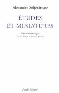 Etudes et miniatures