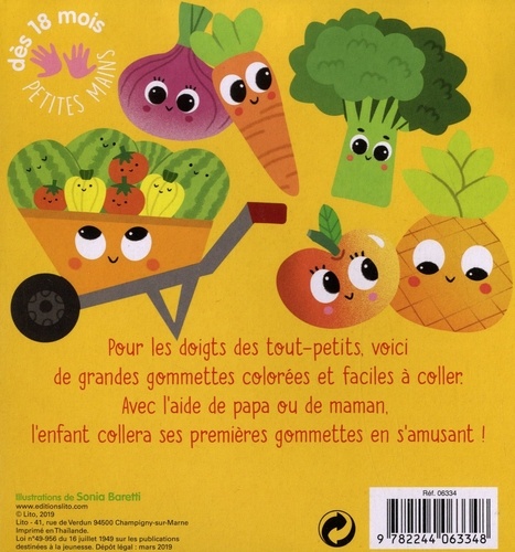 50 grandes gommettes bébé - Légumes