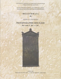 Sophia-B Zoumbaki - Prosopographie der Eleer - Bis zum 1. Jh. v. Chr..