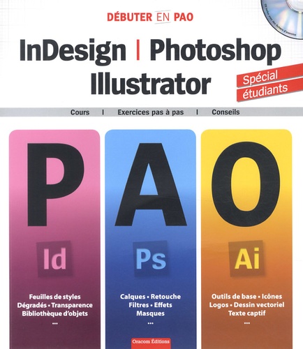InDesign, Photoshop, Illustrator - Cours,... de Sophie Auzuret - Livre -  Decitre
