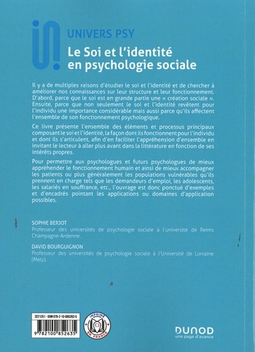 Le Soi et l'identité en psychologie sociale. Fondements, concepts et applications  Edition 2023