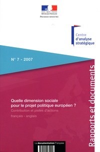 Sophie Boissard - Quelle dimension sociale pour le projet politique européen ? : contributions et pistes d'action.