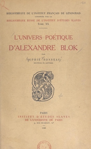 L'univers poétique d'Alexandre Blok