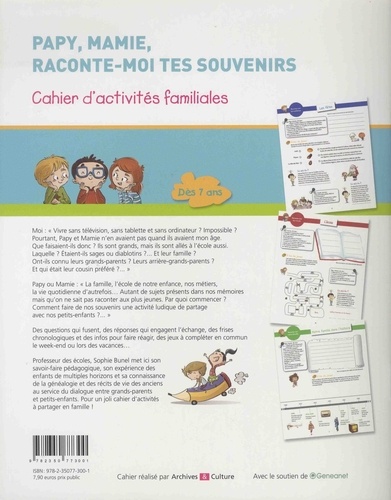 Papy ! Mamie ! Raconte-moi tes souvenirs. Cahier d'activités familiales. Inclus : un arbre généalogique à remplir !