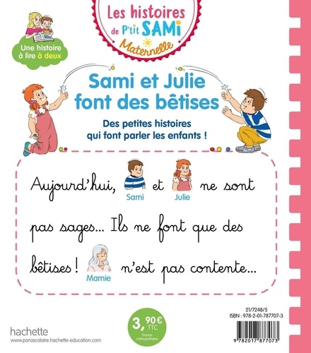 Les histoires de P'tit Sami Maternelle  Sami et Julie font des bêtises