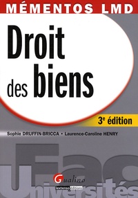 Sophie Druffin-Bricca et Laurence-Caroline Henry - Droit des biens.