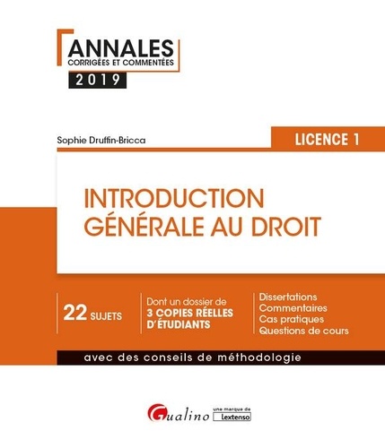 Introduction générale au droit Licence 1 3e édition