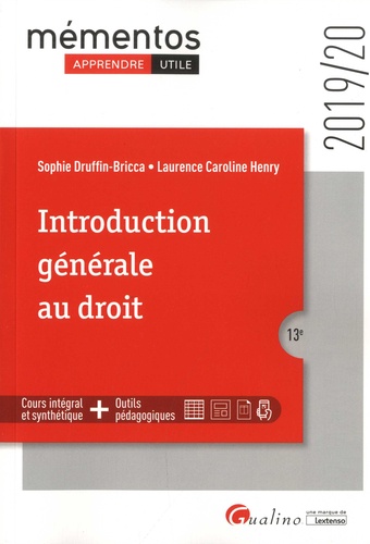 Introduction générale au droit  Edition 2019-2020