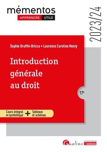 Introduction générale au droit  Edition 2023-2024