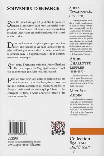 Souvenirs d'enfance. Suivi d'une biographie